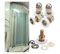 Shower Door Rollers 4pcs 23/25/27mm Replacement Brass Shower Door Roller Runner Glass Sliding Wheel Pulley(23mm)