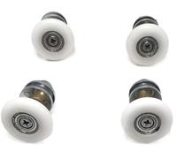 Shower Door Rollers 4pcs-8pcs/set 25mm Shower Cabin Room Sliding Glass Door Pulley Wheel Brass Runner Bearing Rollers Hardware Accessories(4pcs,20mm)