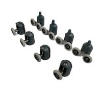 Shower Door Rollers 4pcs-8pcs/set Shower Door Enclosures Rollers Runners Wheels Pulleys Upper Part Or Lower .Diameter20mm/22mm/23mm/25mm/27mm(4pcs lower4pcs Upper,23mm)