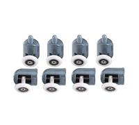 Shower Door Rollers 8 Pcs/Set Shower Door Rollers Runners Wheels Pulleys 25mm X 5mm Screw Cover Single Wheel/Double(Single Wheel)