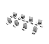 Shower Door Rollers 8pcs Diameter 23/25/27mm Shower Door Rollers Wheels Room Pulley Replacement 4top +4bottom(Beige,27mm)