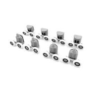 Shower Door Rollers 8pcs Diameter 23/25/27mm Shower Door Rollers Wheels Room Pulley Replacement 4top +4bottom(Purple,27mm)