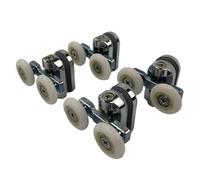 Shower Door Rollers Door Roller/Wheel/Runner Home Bottom Top Shower Door Rollers/Runners Replacement Double Wheel For Shower Enclosures Cabins Shower Door Wheels(4pcs upper part,Diameter 23mm)