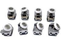 Shower Door Rollers Set of 4/8, 2m/25mm Zinc Alloy Single Shower Door Wheels, Runners for Smooth Sliding, Easy Installation, Upgrade Your Bathroom Hardware