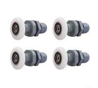 Shower Door Rollers Set of 4 Replacement Runners Wheels with Adjustable Height 19-27 mm Dia for Bathroom Glass Doors Cabins Silent Operation Gray Finish(29mm)