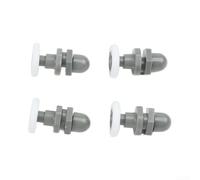 Shower Door Rollers Set of 4 Replacement Runners Wheels with Adjustable Height 19-27 mm Dia for Bathroom Glass Doors Cabins Silent Operation Gray Finish(25mm)