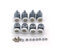 Shower Door Rollers, Set of 8 Single Shower Door Runners/Wheels/Pulleys/Guides 23mm Diameter Home Bathroom DIY Replacement Parts(4 Upper Rollers and 4 Bottom Rollers)