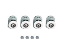 Shower Door Rollers, Shower Door Wheels Replacement Glass Door Upper Runners Rollers Pulleys Wheel Set of 4 Single Shower Door Rollers Replacement for Home Bathroom (Single Wheel)