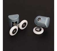 Shower Door Rollers, Shower Door Wheels Replacement Glass Door Upper Runners Rollers Pulleys Wheel Set of 4 Single Shower Door Rollers Replacement for Home Bathroom (Two Wheels)