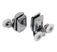 Shower Door Rollers Stainless Steel Shower Door Twin Rollers Runners - Set of 4 Top; Bottom(2top2bottom 23mm)