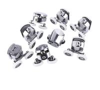 Shower Door Rollers Wheels， Shower Door Rollers 23-27mm Zinc Alloy Double Wheel Sliding For 12-14mm Glass Doors 4 Pcs(4-upper 4-down,23mm)