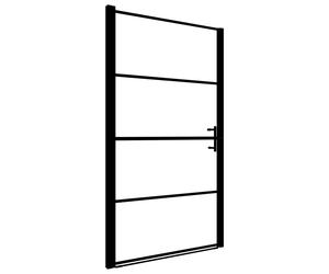Shower Door Screen Enclosure Cabinet Bath Cabin Tempered Glass Black vidaXL