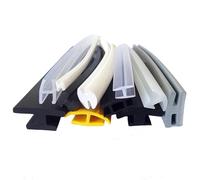Shower Door Seal Strip, ShowerScreen Seal Strip H-Shape Rubber Edge Banding Glass Metal Panel Multicolor 1 Meter(Like the Pic1)