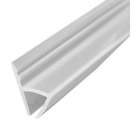 Shower Door Side Seal Strip 118" h-Shaped Silicone Rubber Shower Door Bottom Seal Waterproof Windproof Sweep Cuttable Transparent, Side Strip
