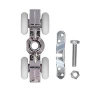 Shower Door Sliding Wheel Suspension Outer Pulley Roller, Replacement for 22mm Shower Door Hardware, Zinc Alloy and POM Smooth Glide Pulley with Complete Accessories for Bathtub an