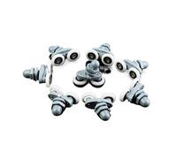 Shower door wheels replacement, 8 PCS Twin Shower Door Rollers/Runners 19/23/25/27mm Wheels Diameter(25mm)