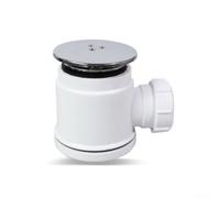 Shower Drain Base with Water Seal Technology, White Engineering Plastic Bathroom Drainage Fixture for Efficient Flow, Modern Minimalist Design with 3x5mm Holes to Block Odours