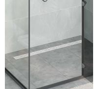 Shower Drain Black 100cm Stainless Steel 304 Rectangular Linear 360° Siphon Trim