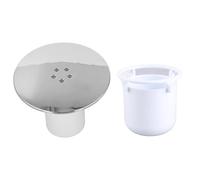 Shower Drain Cover, Chrome Trap Replacement, 90mm/115mm Shower Plughole Cover, Removable Top Waste Fitting Cap Parts, Tray Plug Hole Fast Flow with Hair Catcher Base Dip Cup for 90MM Wastewater Hole