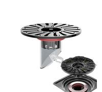 Shower Drain Cover - Chromed Polymer Drain, Shower Trap Stopper, Replacement for Old Showers Plug, Plughole Cover, Hair Catcher Insert, Fast Flow Drains | Bathroom Showers Floor Use