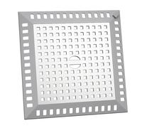 Shower Drain Cover Hair Catcher Square 12.3cm, 304 Stainless Steel Drain Protector with Silicone Edge, Prevents Clogged Drains, Fits Bathroom Shower Tray Bathtub Floor Drain Up to 12cm
