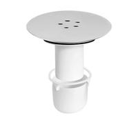 Shower Drain Cover Replacement, 11,5 x 6,3 x 9,5 cm Shower Drain Cover Replacement, Removable Top Fitting Cap Parts, Shower Plughole Cover, Fast Flow Shower Tray Waste, White