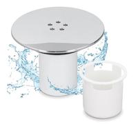 Shower Drain Cover, Shower Plughole Cover 90mm / 115mm Shower Drain Cover, Shower Waste Trap Cover, Shower Tray Plug Hole Cover Chrome, Shower Tray Drain Cover Fast Flow (White)