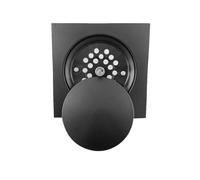 Shower Drain Cover,Sink Strainer Removable Square Shower Drain Rust-proof Waterproof Floor Hair Catcher Press Type Rubber Gasket Pop-up Filter(Black-15x15cm-)
