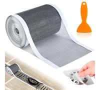 Shower Drain Hair Catcher, 10cm x 10m Self Adhesive Disposable Shower Drain Adapter, Drain Mesh Sticker Hair Sticker For Shower, with Plastic Spatula, for Bathroom, Kitchen Drain Protectors (10cm*10m)