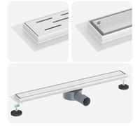 Shower Drain Height Adjustable Stainless Steel 304 Bathroom Fixture vidaXL