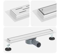 Shower Drain Height Adjustable Stainless Steel 304 Accessory Fixture vidaXL