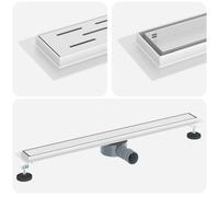 Shower Drain Height Adjustable Stainless Steel 304 Bathroom Fixture vidaXL