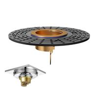 Shower Drain Plug - Compact Profile Made of Metallic Copper, Odour Protection Function, Water Flow Control Design, Waste Catcher Component, Pipeline Placement in the Washing Area De