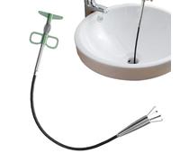 Shower Drain Snake - 4-Claw Bathroom Drain Auger - Sewer Hair Removal Supplies for Homeowners Property Managers Maintenance Staff Bathroom Bathtub Kitchen Toilet Laundry Washbasin