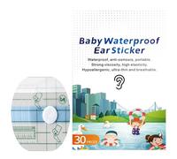 Shower Ear Protectors - 2x2 Inches Waterproof Bath Covers, Breathable PU Film | Comfortable Ear Sticker for Protection, Ensuring Dry Security 30PCS Soft Skin & Friendly Guard Accessory