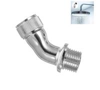 Shower Elbow Adapter, 45° Angle Brass Swivel Fitting for G1/2 IPS Shower Heads, Chrome-Plated Rust-Resistant Male-to-Female Connector