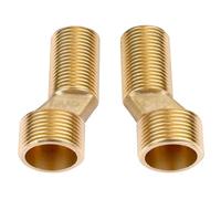 Shower Elbow Adapter - Elbow Extender Brass Shower Pipe Bend Connector 1/2" to 3/4" Bathroom Elbow Reducer Pipe Shower Fittings for Taps,1/2 Inch to 3/4 Inch Adapter Brass (135mm~165mm Installation)
