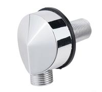 Shower Elbow Outlet Connector Chrome Finish 1/2 Inch UK Standard Wall Hose Fitting Compact Plastic Design for Bathroom Renovation Projects