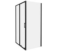 Shower Enclosure 80 x 100 x 185 cm Black YORO