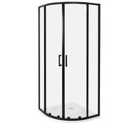 Shower Enclosure 80 x 80 x 185 cm Black JUKATAN