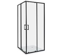 Shower Enclosure 80 x 80 x 185 cm Black TELA