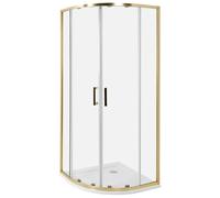 Shower Enclosure 80 x 80 x 185 cm Gold JUKATAN