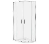 Beliani Shower Enclosure JUKATAN 800 x 800 x 1850 mm Silver, Clear