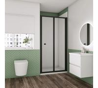Shower Enclosure Bi Fold Matt Black Frame Shower Door 700mm