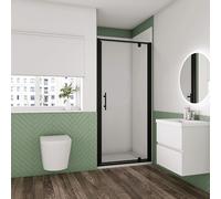 Shower Enclosure Black Pivot Shower Door 760x1850mm with 760x760mm Tray