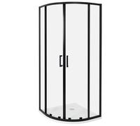 Shower Enclosure JUKATAN 800 x 800 x 1850 mm Black