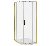 Shower Enclosure JUKATAN 800 x 800 x 1850 mm Gold