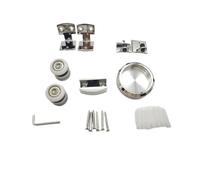 Shower Enclosure Sliding Door Pulley Kit Sliding Door Hardware & Barn Door Hangers(Matte Black)