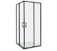 Shower Enclosure TELA 800 x 800 x 1850 mm Black