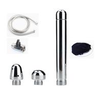 Shower Enema Nozzle System, Portable Travel Enema Shower Enema System Water Control Valve for Men and Women Reusable Nozzle Shower Attachments Kits Straight Head